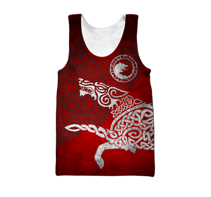 Tatoo Wolf R-W Over Printed Hoodie