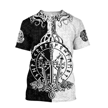 Love Viking Warriors tattoos 3D all over printed for man and women HHT01072002