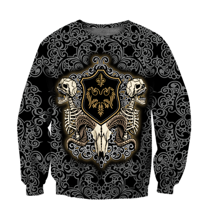 Gothic sign with skull and skeleton 3D all over printed for men and women HHT14082004