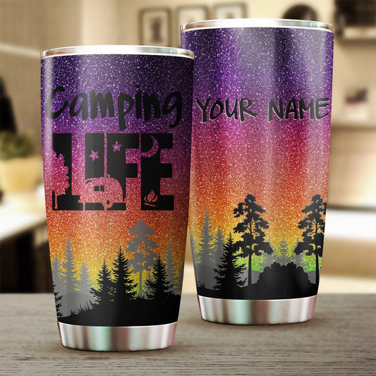 Personalized Name Camping Stainless Steel Tumbler