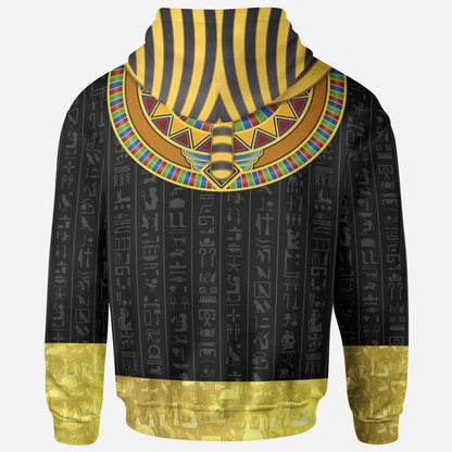 African Hoodie - Pharaoh Cosplay All Over Hoodie - Amaze Style™-ALL OVER PRINT HOODIES (A)