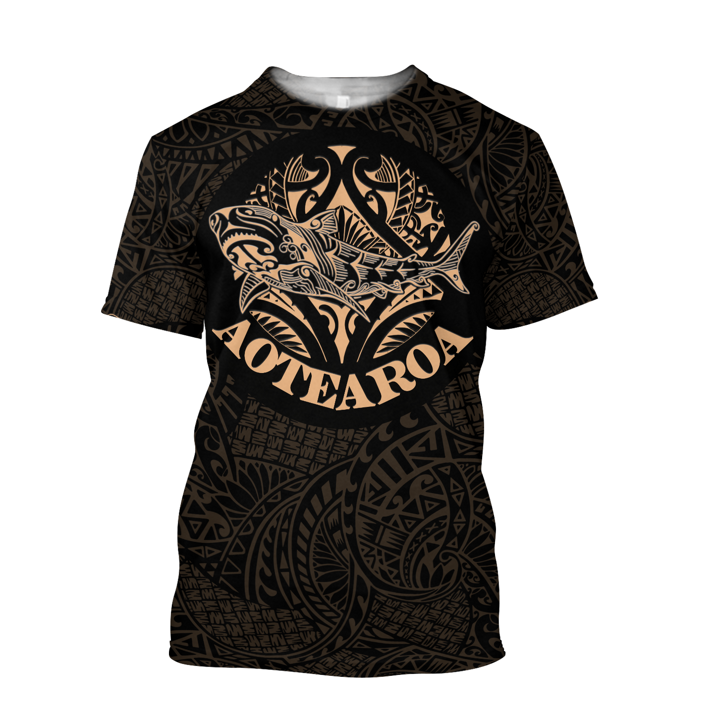 Maori shark tattoo 3d all over printed shirt and short for man and women HHT17072001