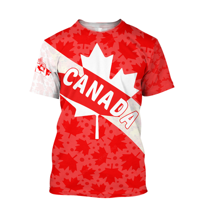 Canada All Over Print Hoodie Maple Leaf