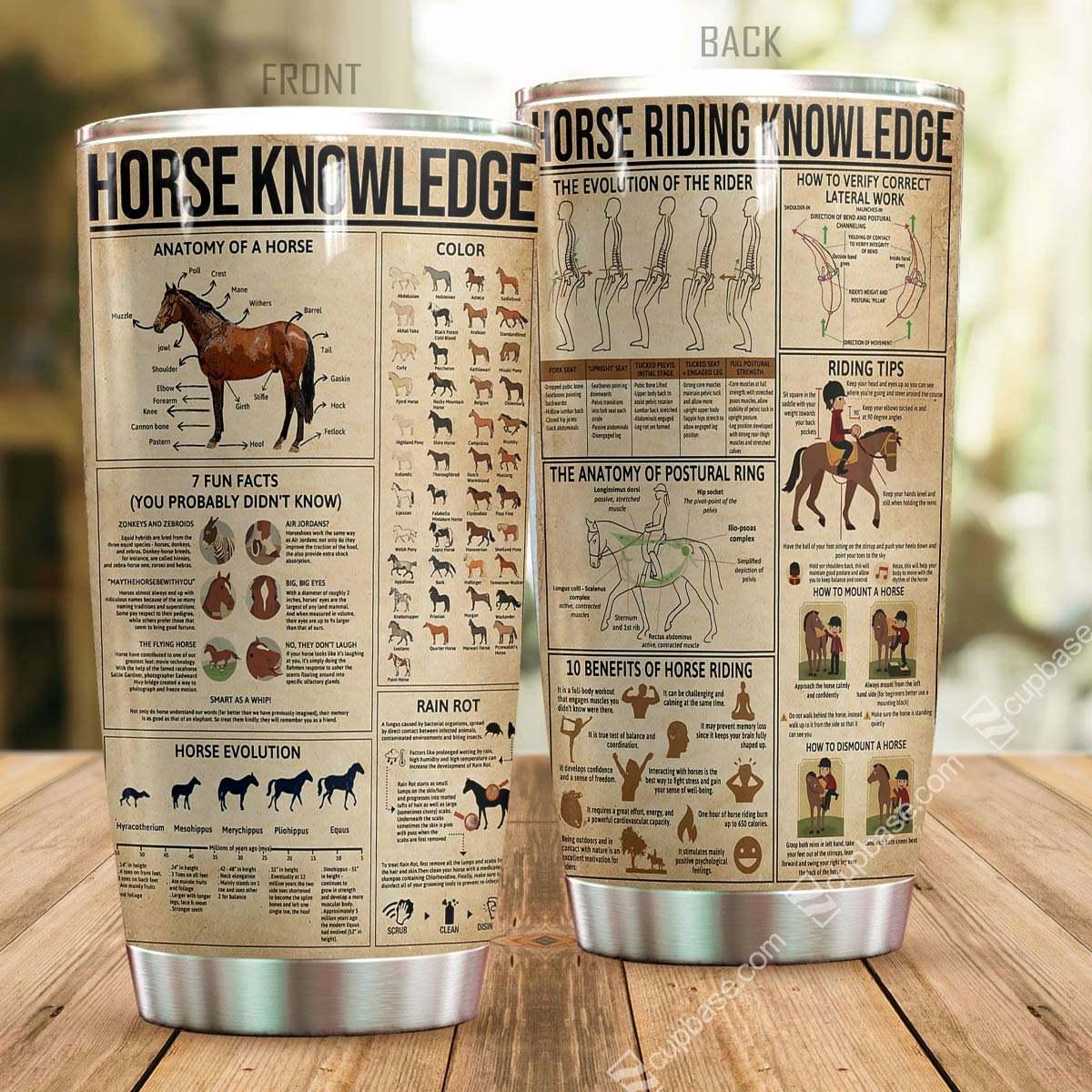 Horse Riding Knowledge Stainless Steel Tumbler TA031810 - Amaze Style™-