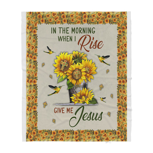 Jesus Sunflower Sharpa Blanket TA