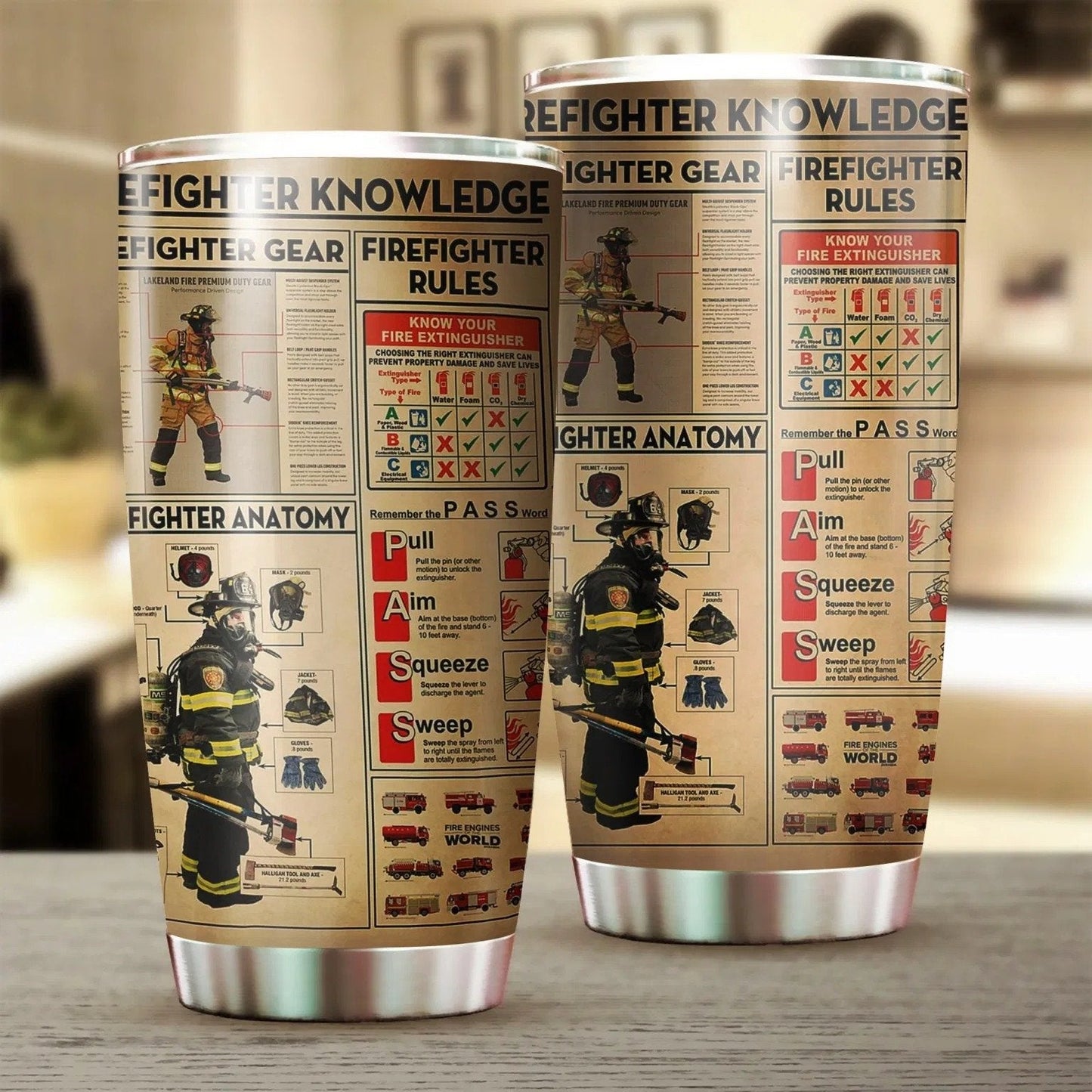 Firefighter Knowledge Stainless Steel Tumbler TA031806 - Amaze Style™-
