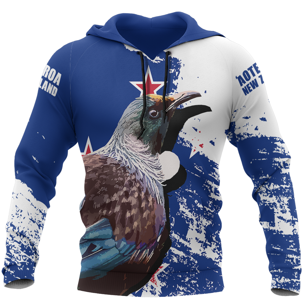 New Zealand Aotearoa Tui Bird Pullover Hoodie A0 - Amaze Style™-Apparel