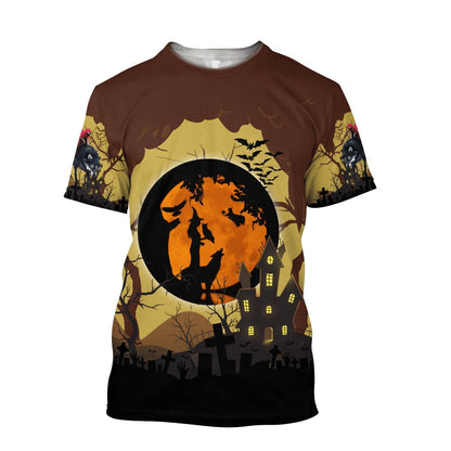 Halloween Wolf 3D All Over Printed Unisex Shirts
