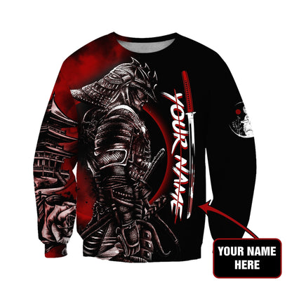 Customize Name Samurai Tattoo 3D All Over Printed Unisex Shirt