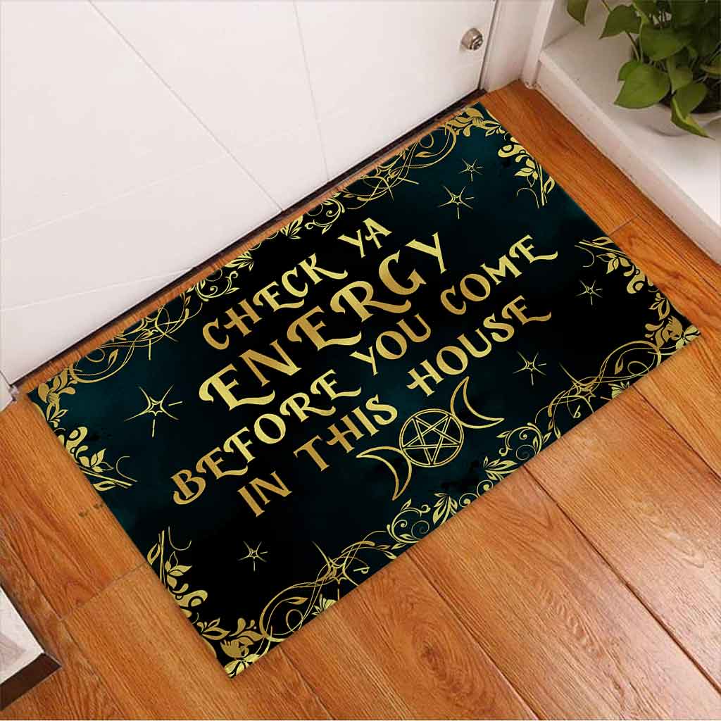 Check Your Enery Wicca Door Mat