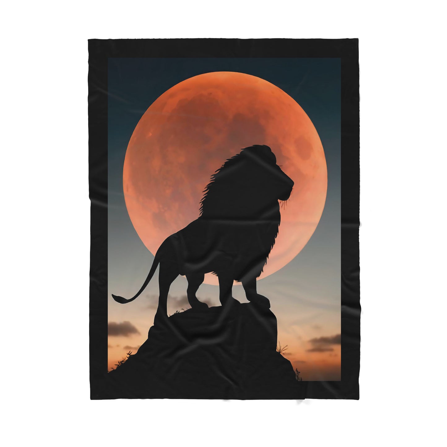 Lion in Sunset - Sherpa Blanket TP
