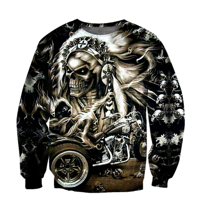 Skull Motorbike Boomber Jacket 3D All Over Printed Shirts For Men HHT21072006-LAM-Apparel-LAM-Sweatshirts-S-Vibe Cosy™