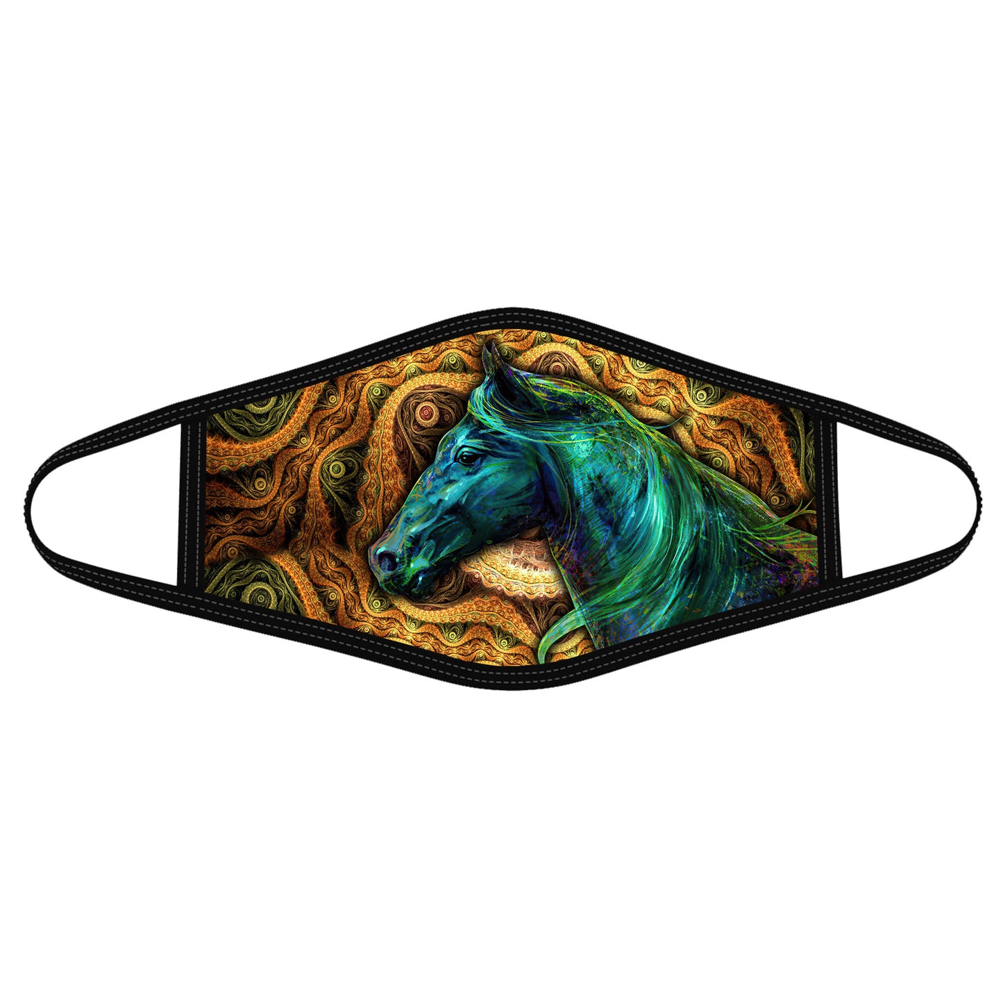 Horse Vintage Face Mask DL - Horse Themed Face Mask