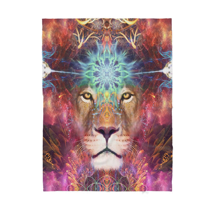 Lion Colorful Sherpa Blanket TP