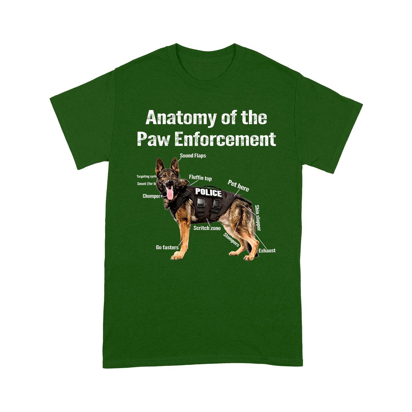 Gifts For Police Dog Anatomy Of The Paw Enforcement Classic T-Shirt