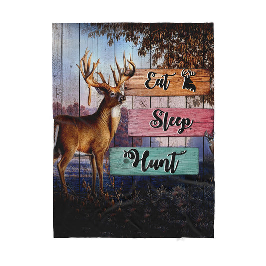 Deer Hunting Sherpa Blanket TT