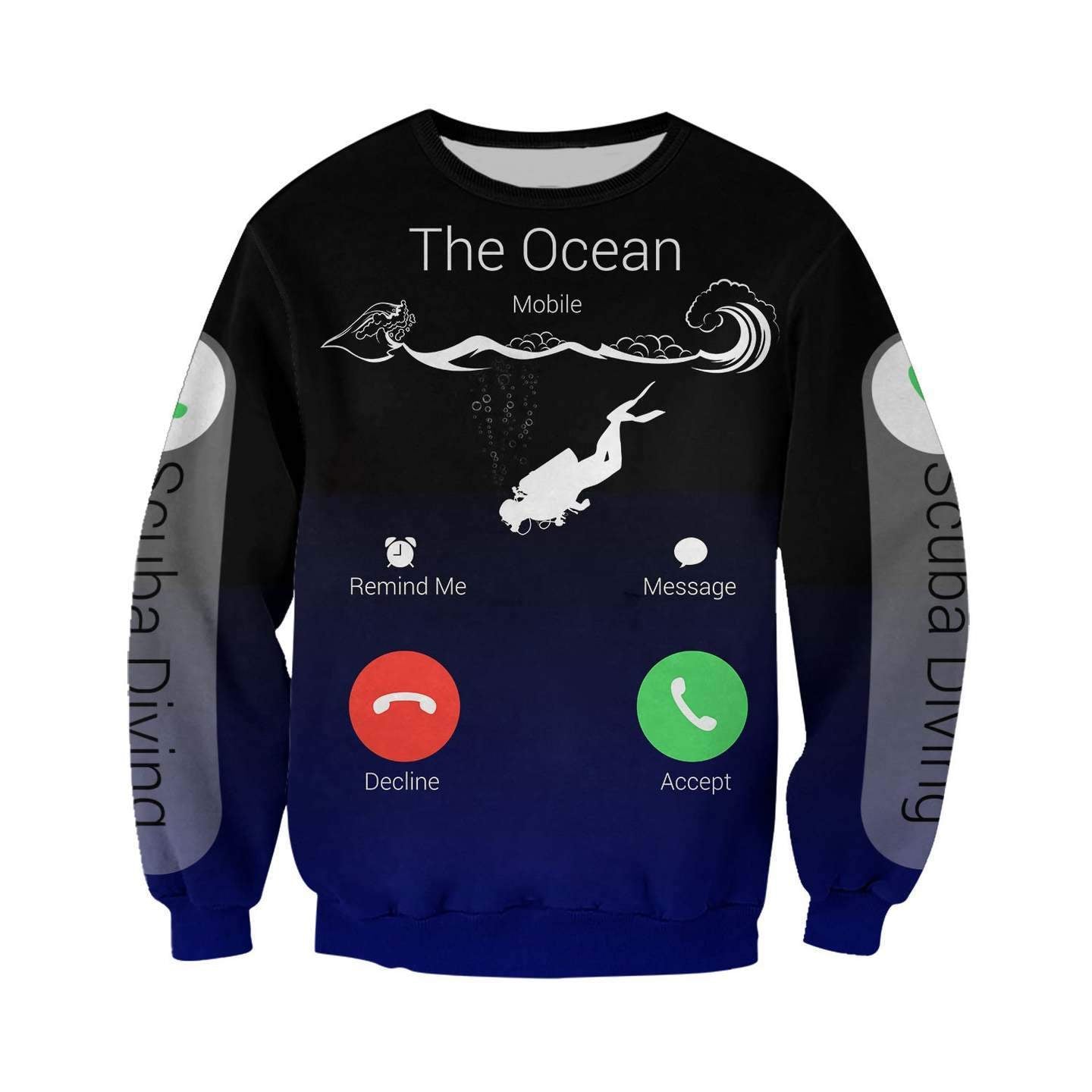 SCUBA DIVING THE OCEAN IS CALLING 3D ALL OVER PRINTED SHIRTS MP833 - Amaze Style™-Apparel