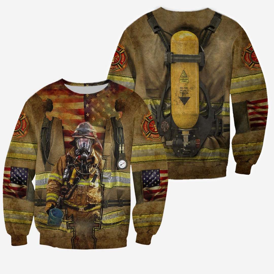 FIREFIGHTER 3D ALL OVER PRINTED HOODIE MP845 - Amaze Style™-Apparel