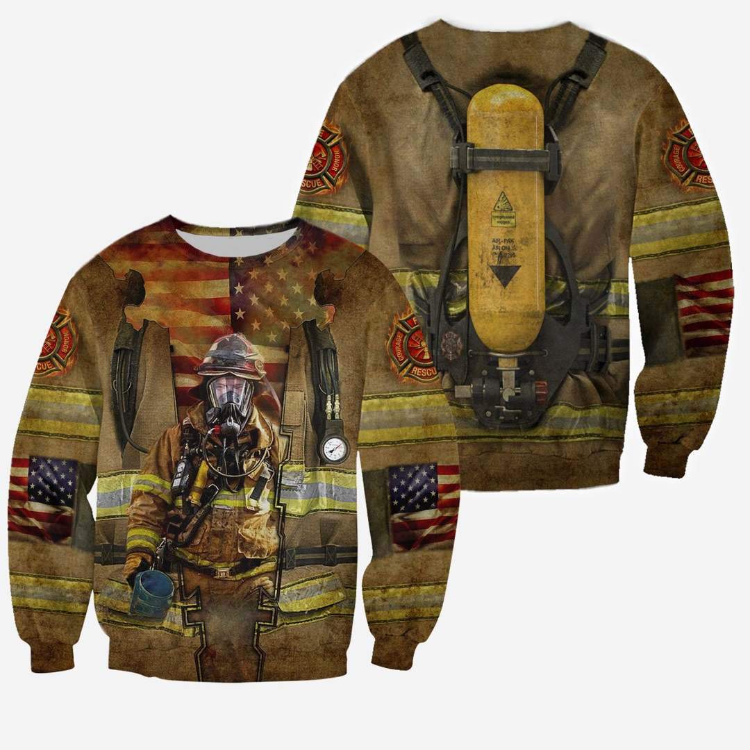 FIREFIGHTER 3D ALL OVER PRINTED HOODIE MP845 - Amaze Style™-Apparel
