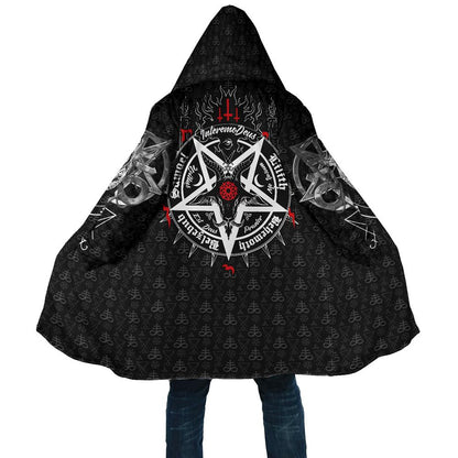 Satanic 5 Letters Hooded Coat MP855 - Amaze Style™-Apparel