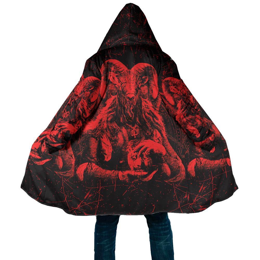 SATANIC ROCK HOODED COAT MP857 - Amaze Style™-Apparel