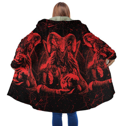 SATANIC ROCK HOODED COAT MP857 - Amaze Style™-Apparel