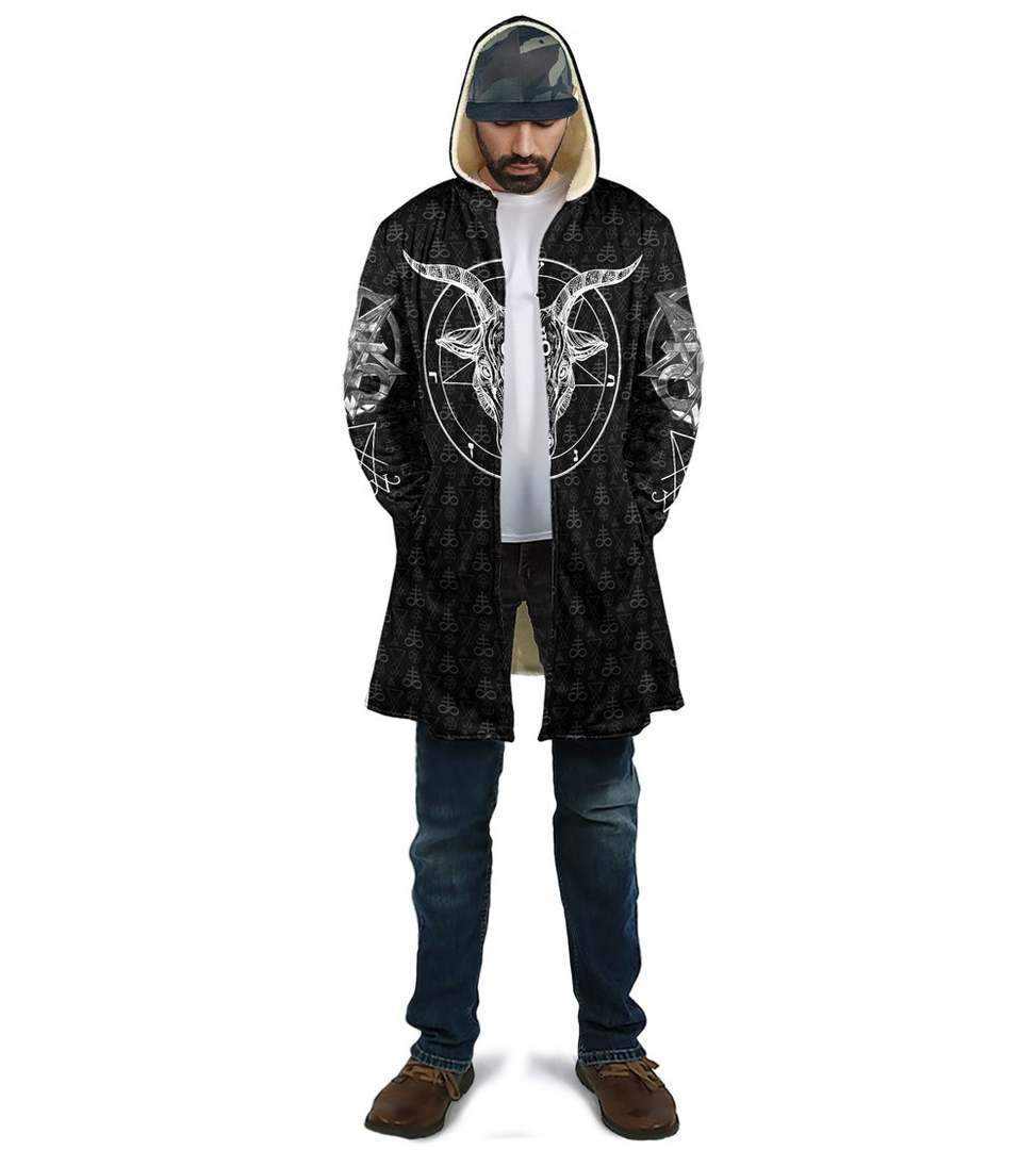 Satanic 5 Letters Hooded Coat MP855 - Amaze Style™-Apparel