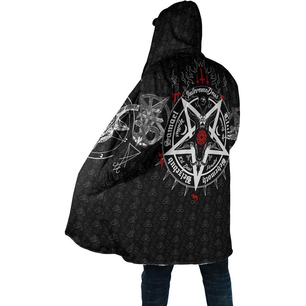 Satanic 5 Letters Hooded Coat MP855 - Amaze Style™-Apparel