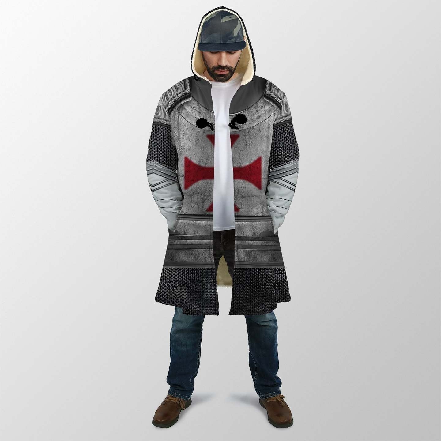 KNIGHTS TEMPLAR 3D ALL OVER PRINTED FLEECE HOODIE FOR MEN AND WOMEN MP825 - Amaze Style™-Apparel