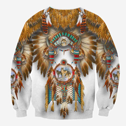 NATIVE AMERICAN 3D OVER PRINTED HOODIE SWEATER MP887 - Amaze Style™-Apparel