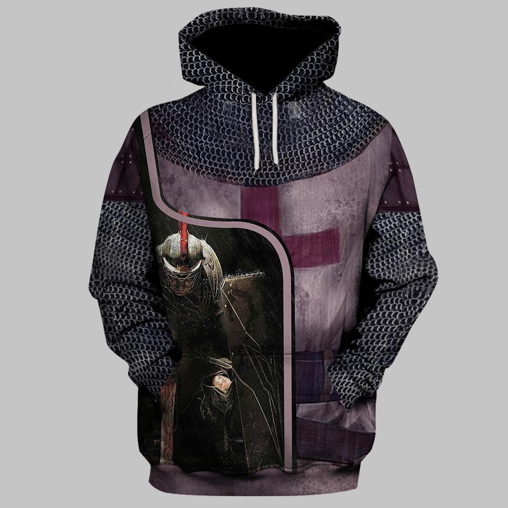 KNIGHT TEMPLAR CHAINMAIL 3D OVER PRINTED HOODIE SWEATER MP884 - Amaze Style™-Apparel