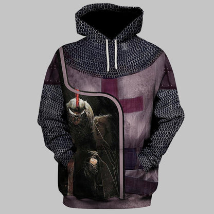 KNIGHT TEMPLAR CHAINMAIL 3D OVER PRINTED HOODIE SWEATER MP884 - Amaze Style™-Apparel