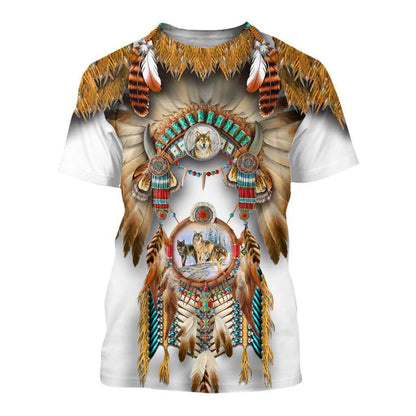 NATIVE AMERICAN 3D OVER PRINTED HOODIE SWEATER MP887 - Amaze Style™-Apparel