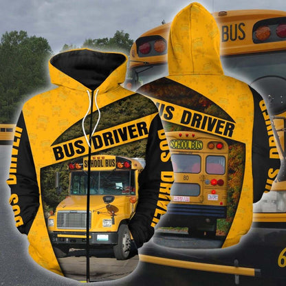 School Bus Driver Hoodie 3D MP892 - Amaze Style™-Apparel