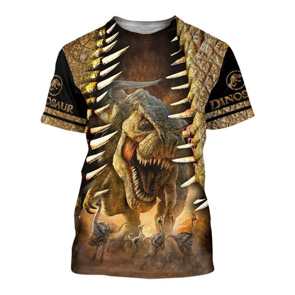 DINOSAUR ART 3D ALL OVER PRINTED SHIRTS MP896 - Amaze Style™-Apparel