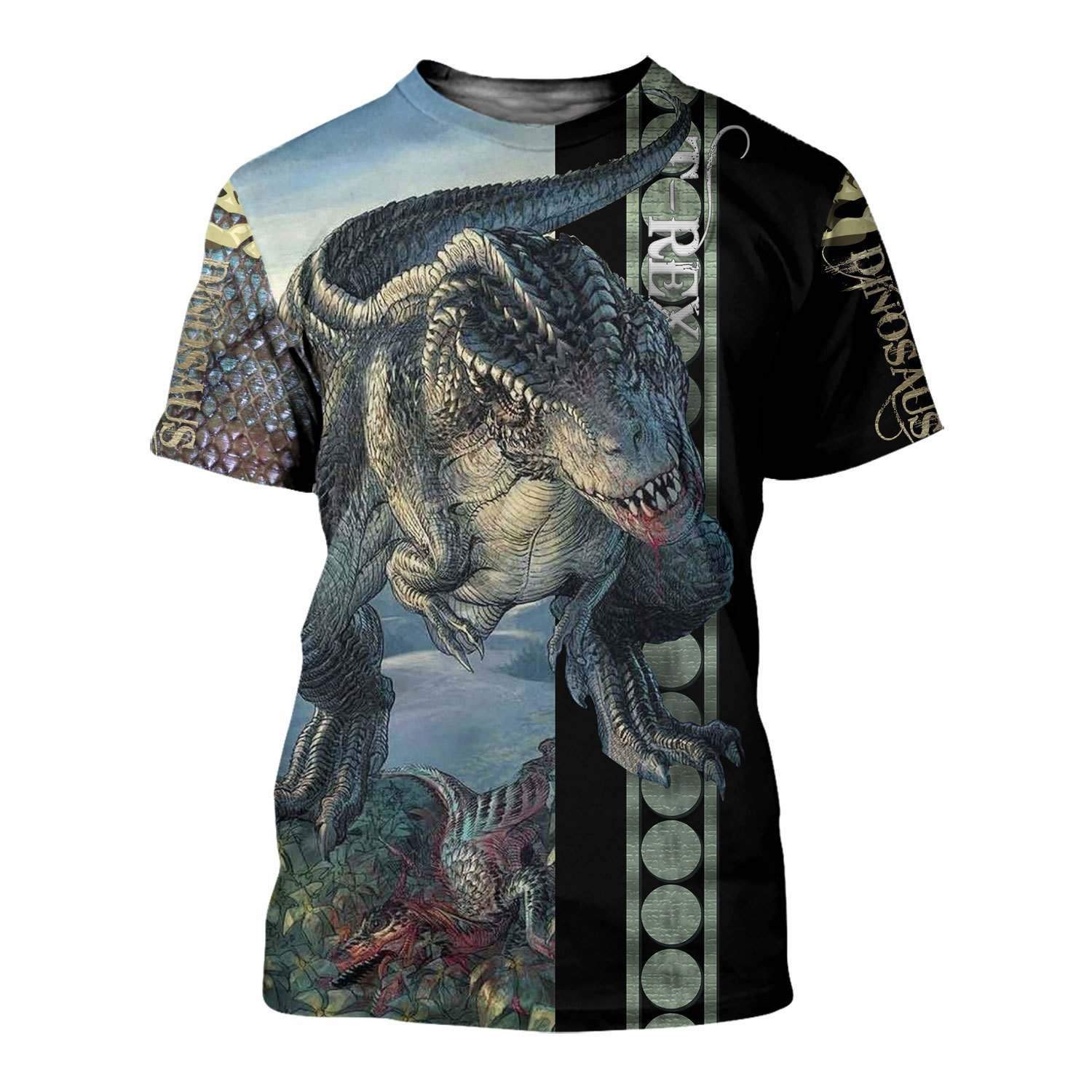 DINOSAUR ART 3D ALL OVER PRINTED SHIRTS MP899 - Amaze Style™-Apparel
