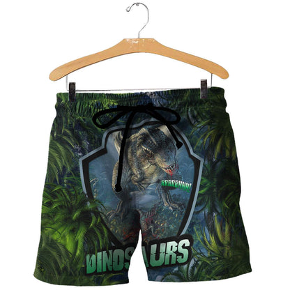 DINOSAURS 3D ALL OVER PRINTED SHIRTS MP903-Apparel-MP-Shorts-S-Vibe Cosy™
