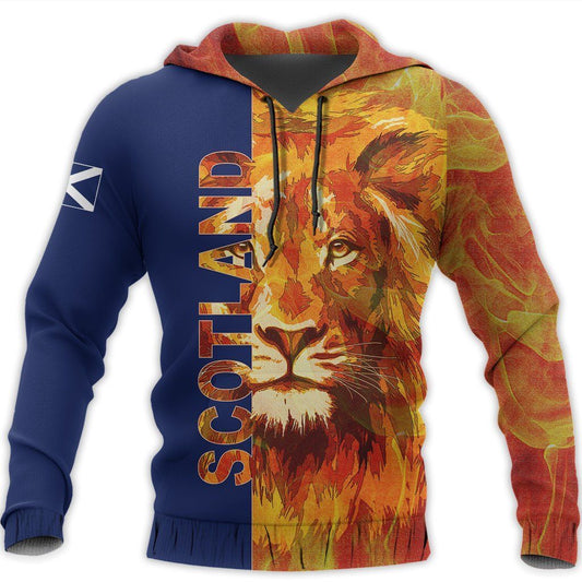 Scotland Hoodie - FLag & Lion Fire NNK022902