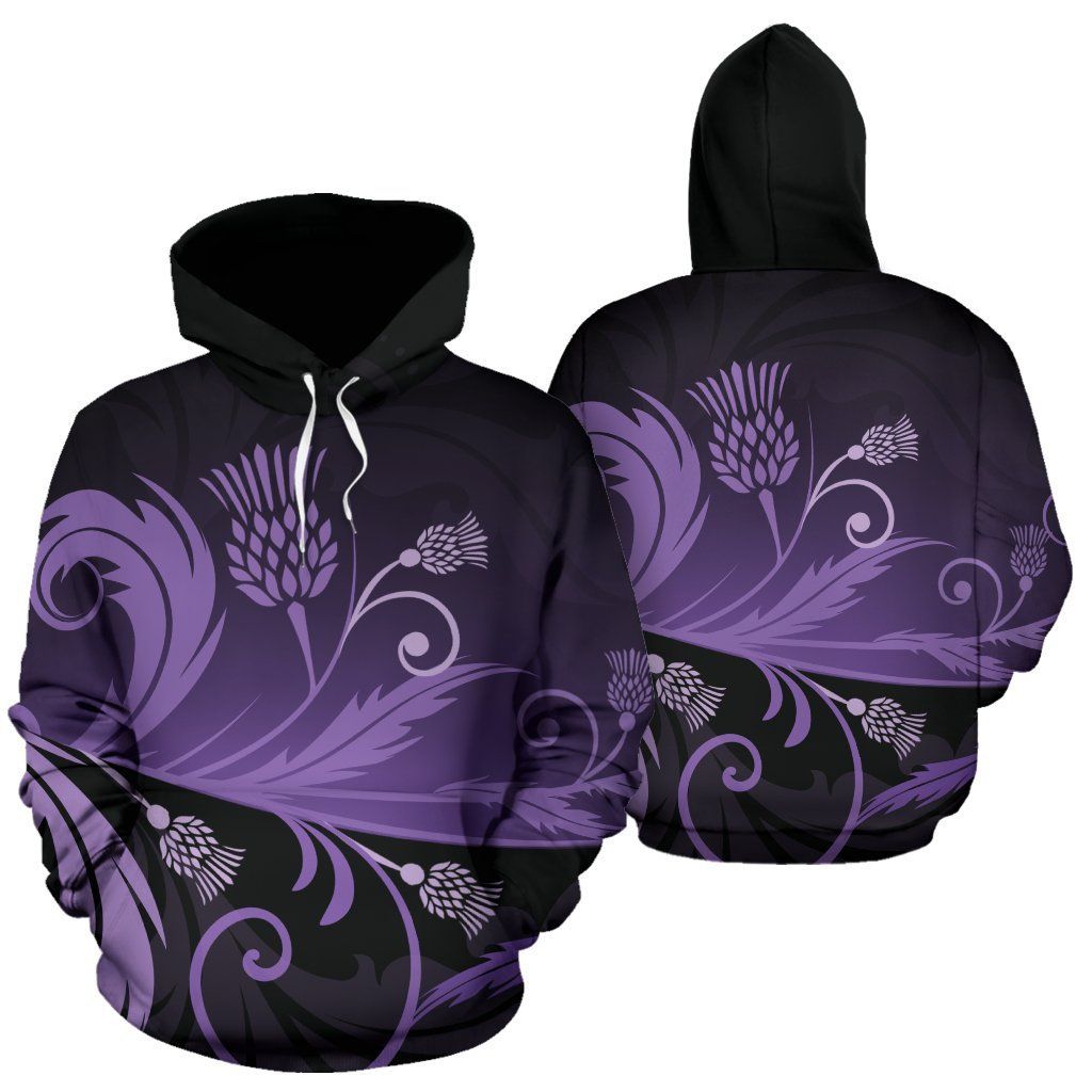 Scotland All over Hoodie - Purple Thistle Light NNK022918 - Amaze Style™-ALL OVER PRINT HOODIES (P)