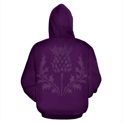 Scotland Hoodie, Purple Thistle All Over Print Hoodie NNK022911 - Amaze Style™-ALL OVER PRINT HOODIES (P)
