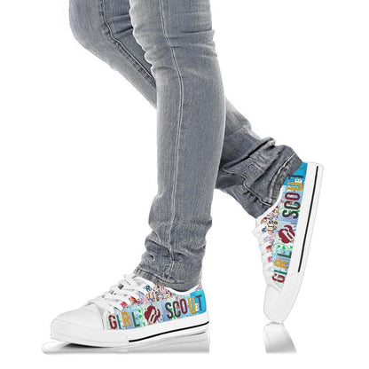 SCOUT - GIRL - LOW TOP SHOES - HN8220N-SPORTY PRINTS-Womens Low Top - White - 1-US5.5 (EU36)-Vibe Cosy™
