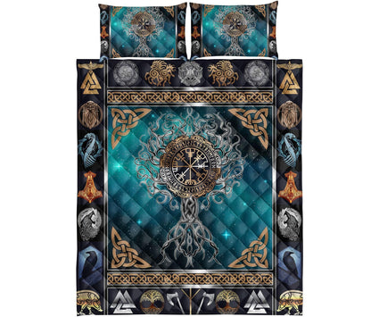 VIKING TREE OF LIFE - QUILT BEDDING SET-Amaze Style™-Twin-Vibe Cosy™