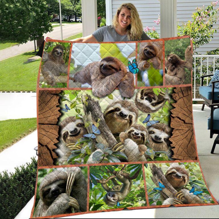 Sloth Butterfly Quilt