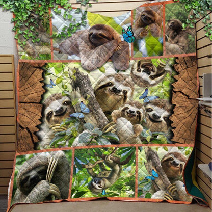 Sloth Butterfly Quilt