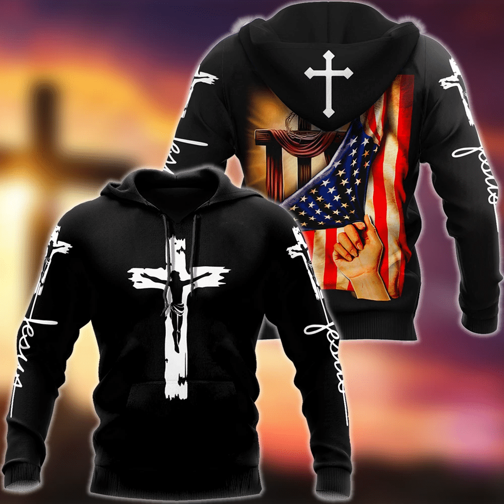 Jesus One Nation Under God 3D All Over Printed Shirts For Men and Women JJ080501 - Amaze Style™-Apparel
