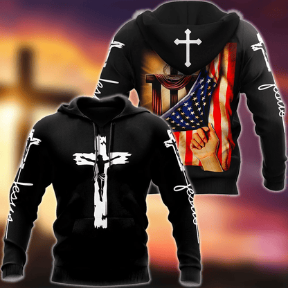 Jesus One Nation Under God 3D All Over Printed Shirts For Men and Women JJ080501 - Amaze Style™-Apparel