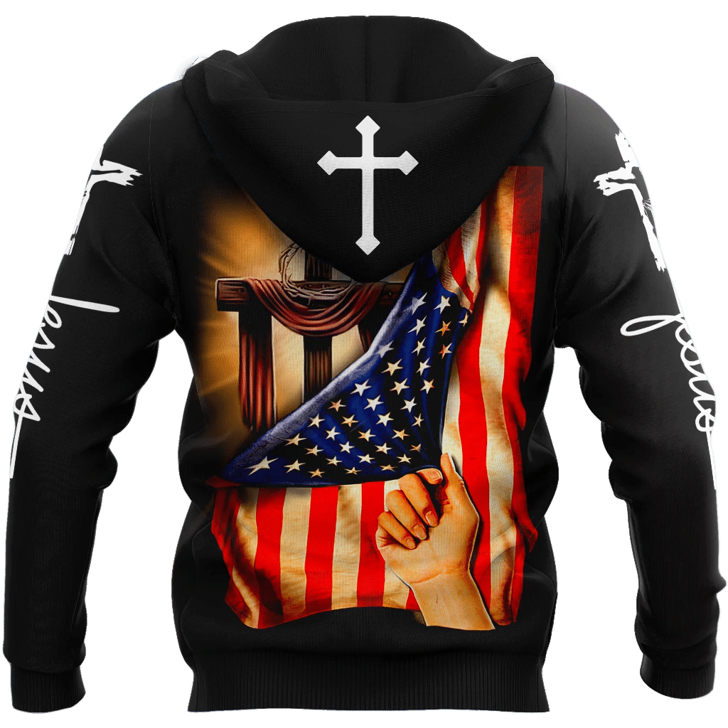 Jesus One Nation Under God 3D All Over Printed Shirts For Men and Women JJ080501 - Amaze Style™-Apparel