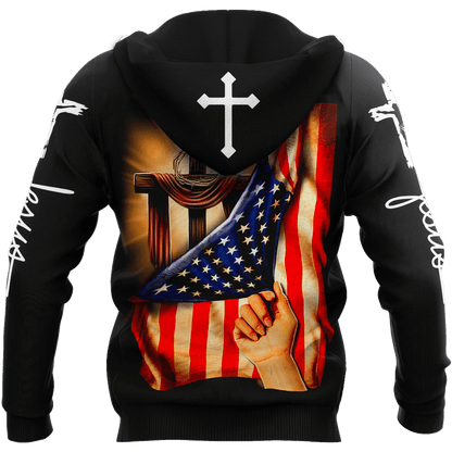 Jesus One Nation Under God 3D All Over Printed Shirts For Men and Women JJ080501 - Amaze Style™-Apparel