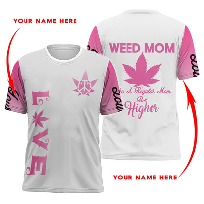 ™ 420 Hoodie Dress Weed Mom 3D all over print White Pink HD00700