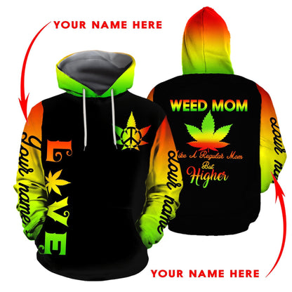 ™ 420 Hoodie Weed Mom 3D all over print Bob Marley Flag HD00701